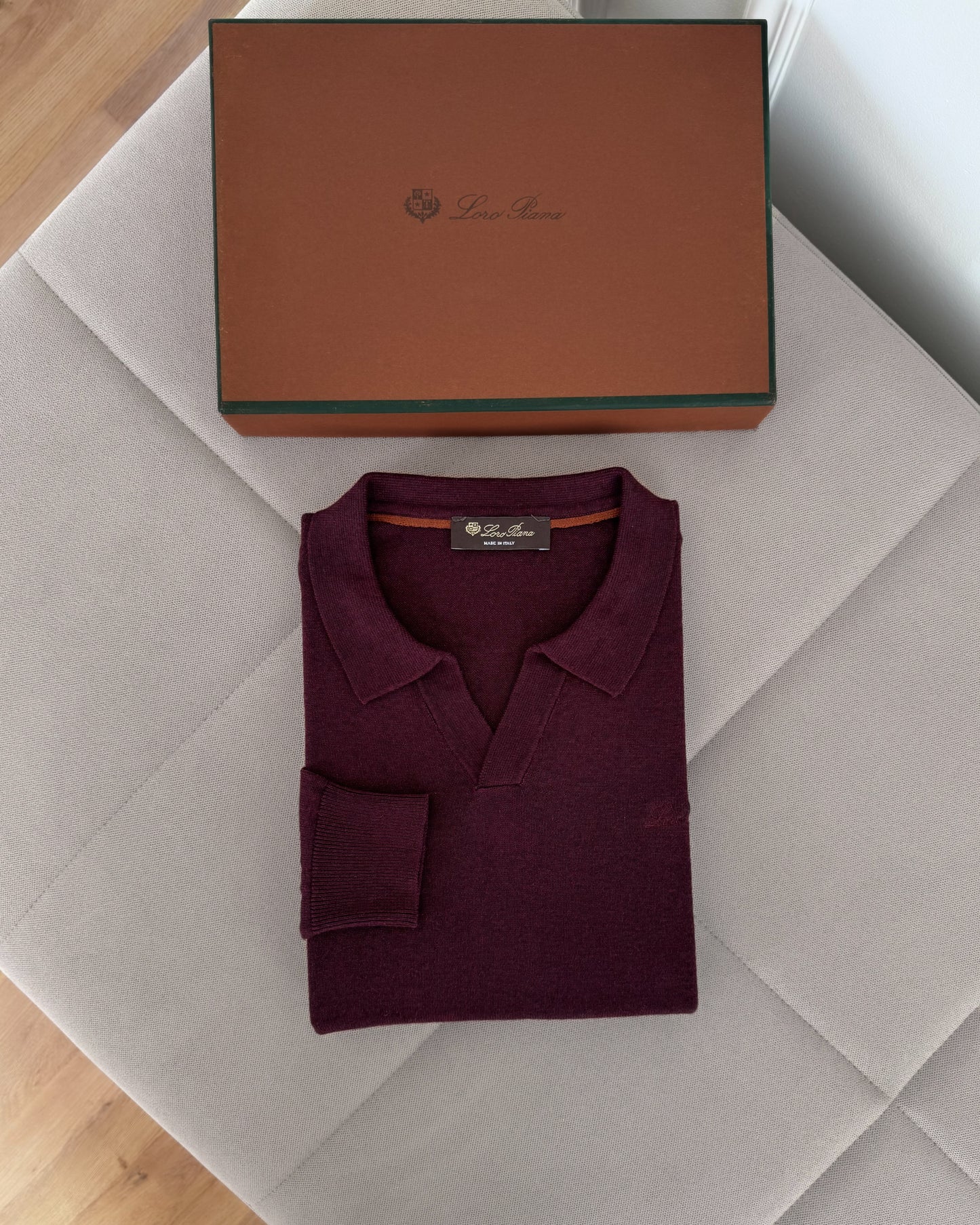 Polo Loro Piana en maille a manches longues