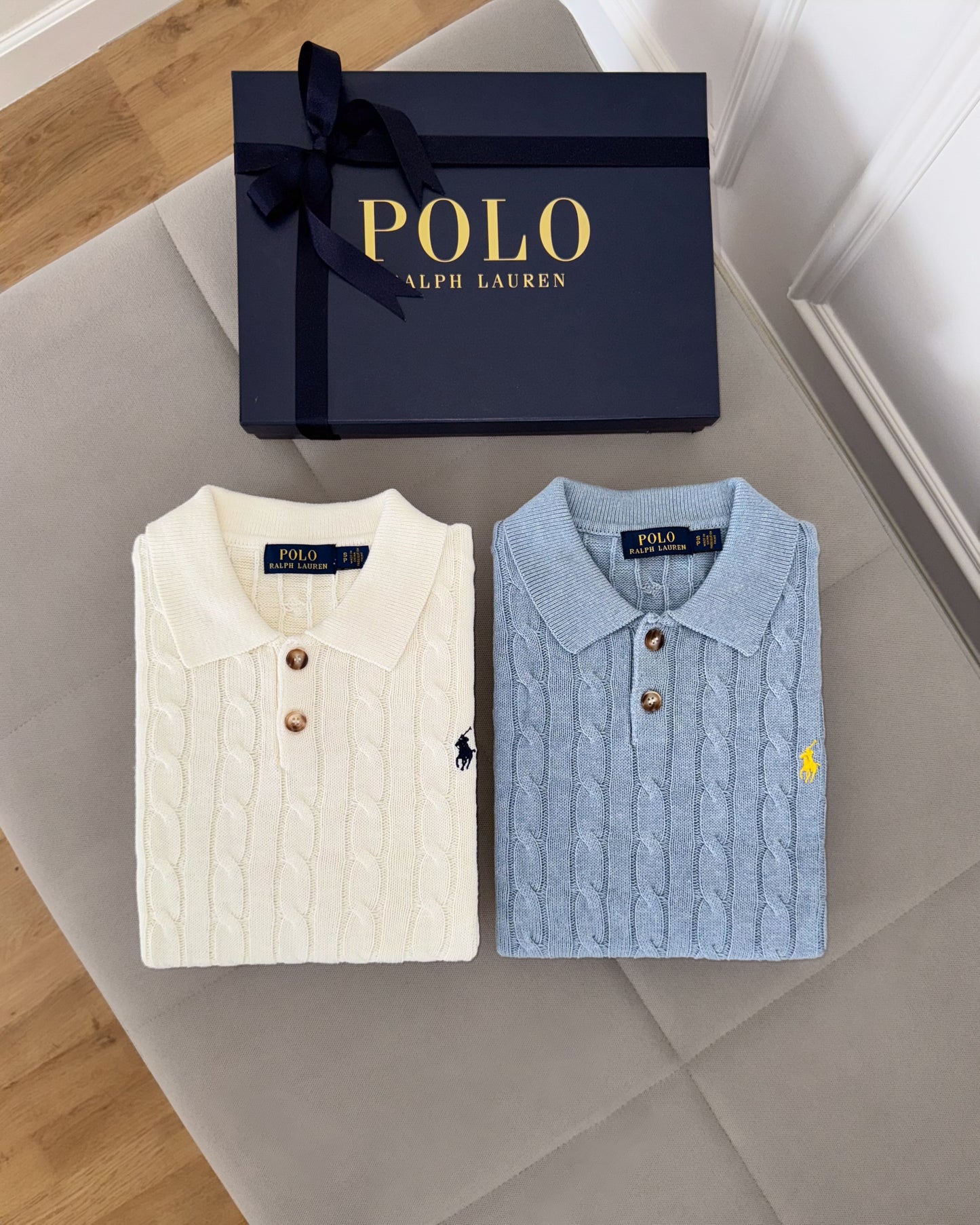 Pull col polo Ralph Lauren en coton torsadé
