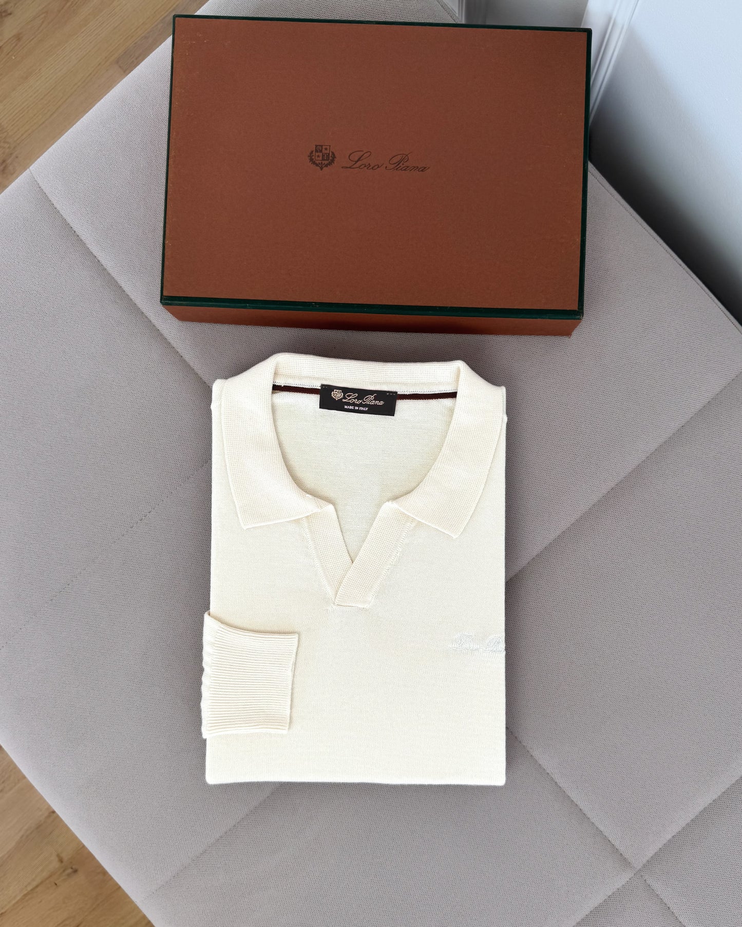 Polo Loro Piana en maille a manches longues