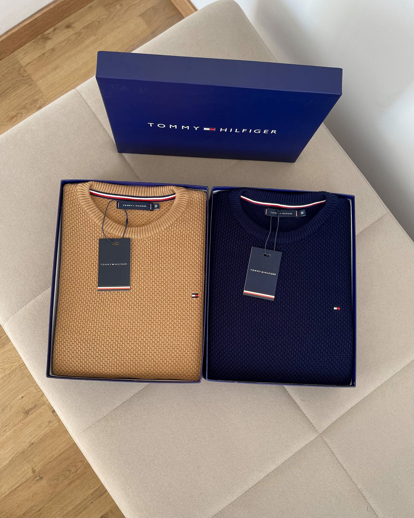 Pull Tommy Hilfiger en coton piqué • slim fit •