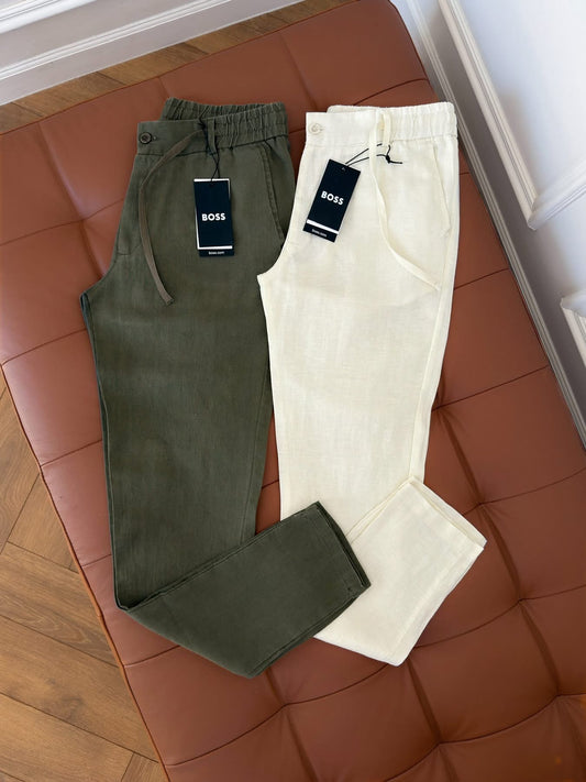 Pantalon Boss en 100% Lin