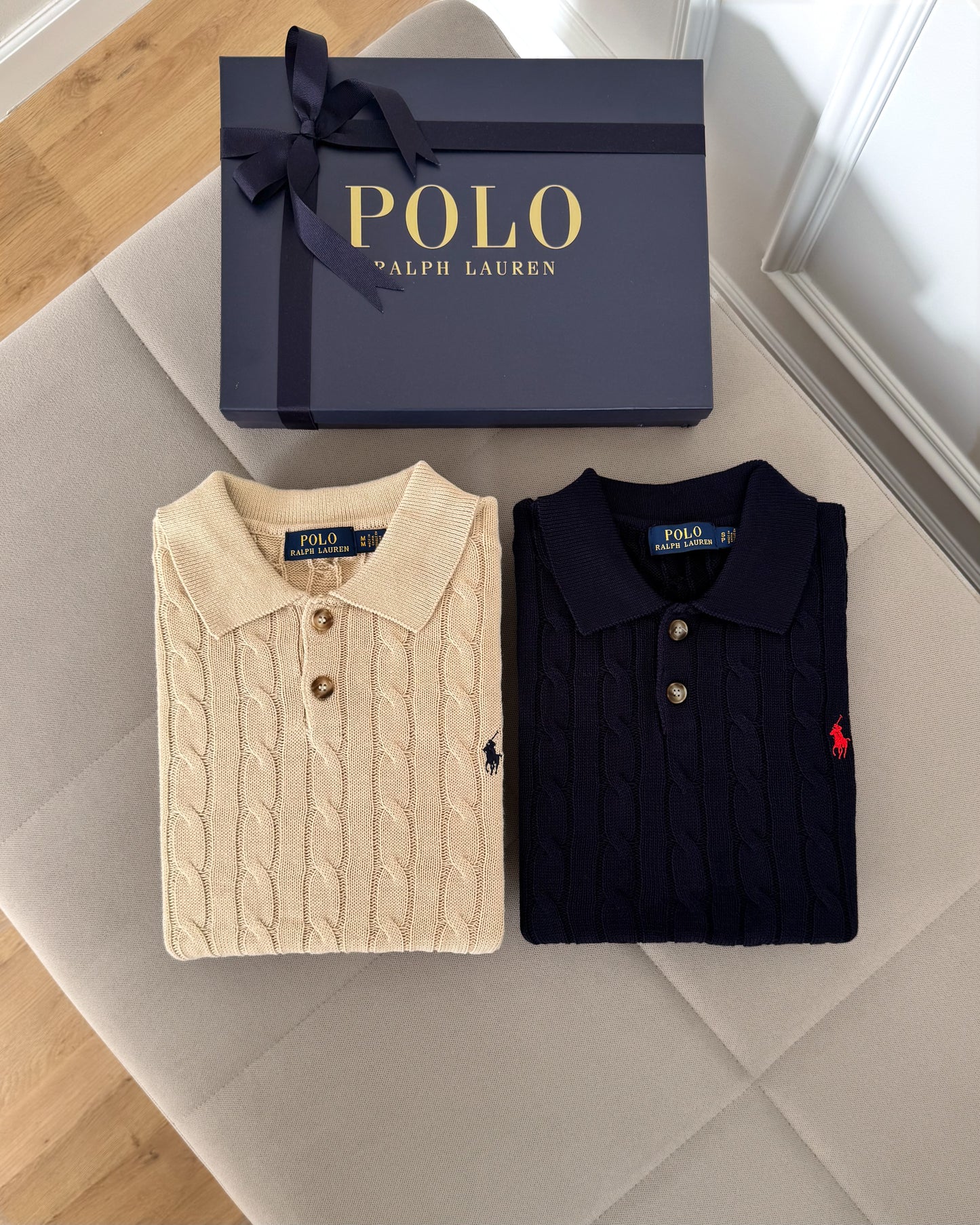 Pull col polo Ralph Lauren en coton torsadé