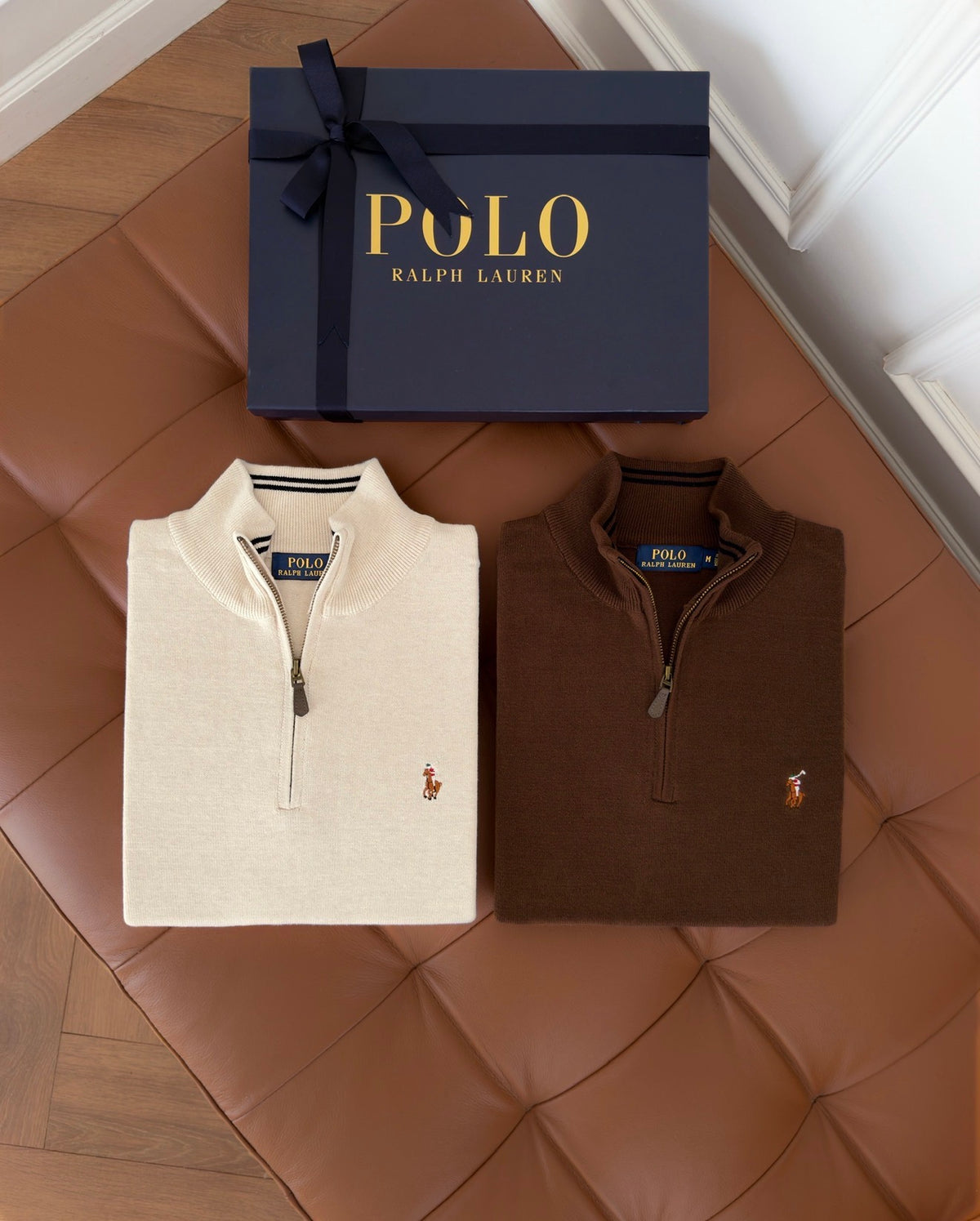 Pull Ralph Lauren demi-zip coloré
