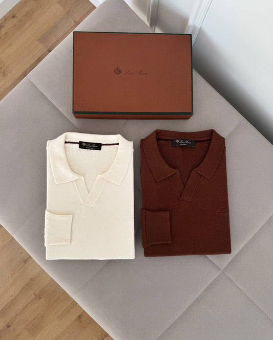 Polo Loro Piana en maille a manches longues