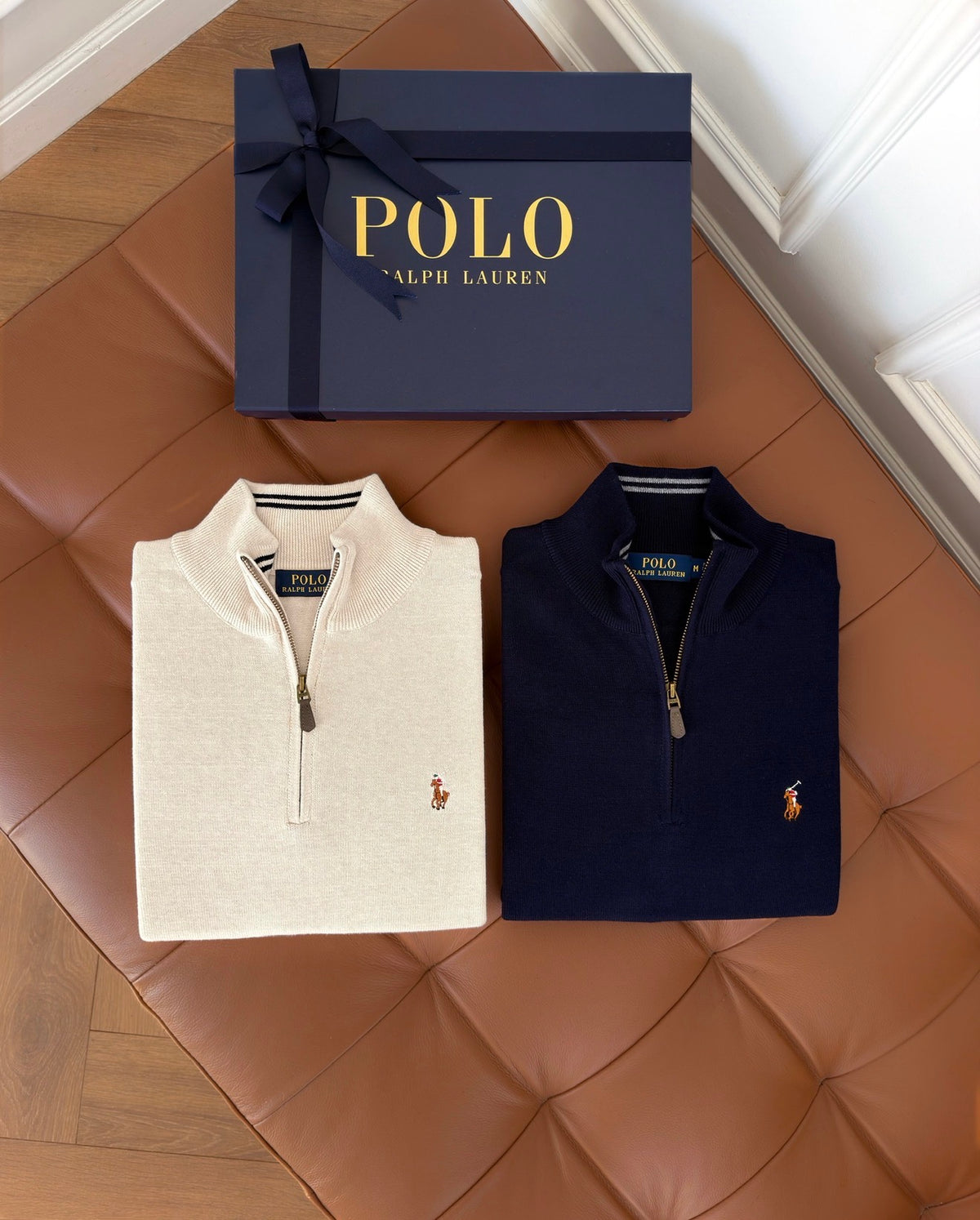 Pull Ralph Lauren demi-zip coloré