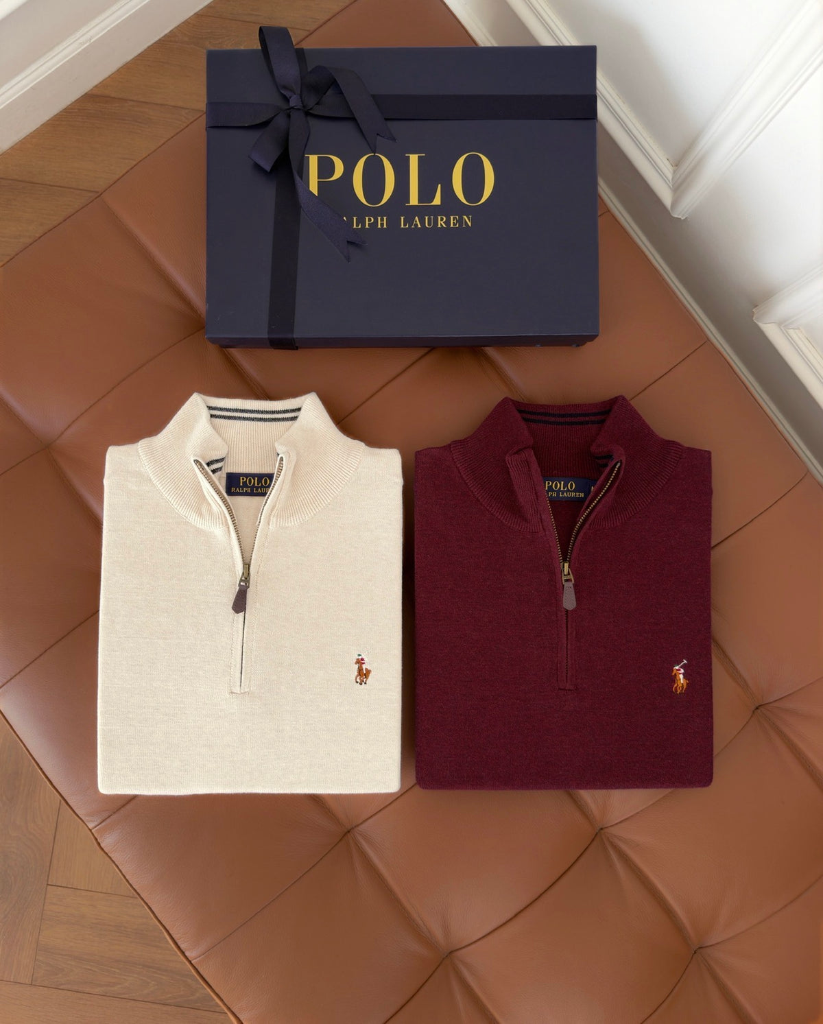 Pull Ralph Lauren demi-zip coloré
